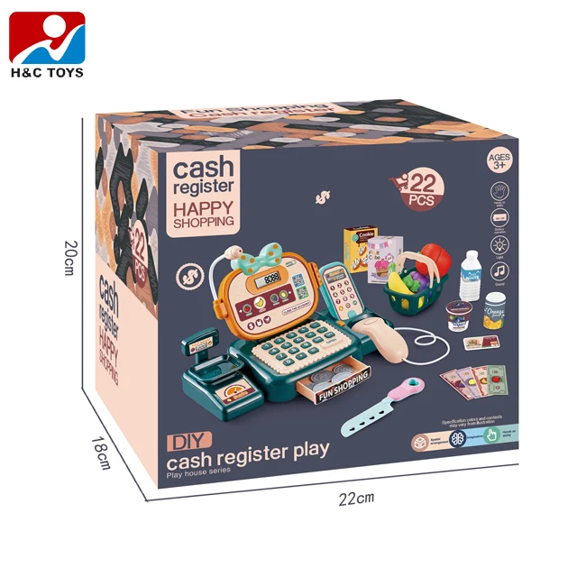 Pretend play supermarket toys for kids smart calculator electric simulate shopping toy cash register