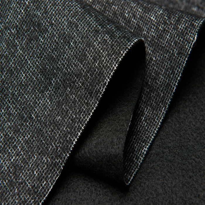 New material hot sale viscose/polyester interfacing interlining fabric weft insert woven fusible interlining