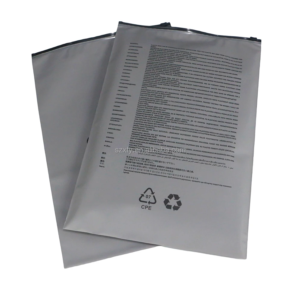 Waterproof Cloth Zipper Bags Mylar Bag Reclosable Frosted Zip Lock Bag Custom Printed Clothes Plastic Packaging Big Pillow Black