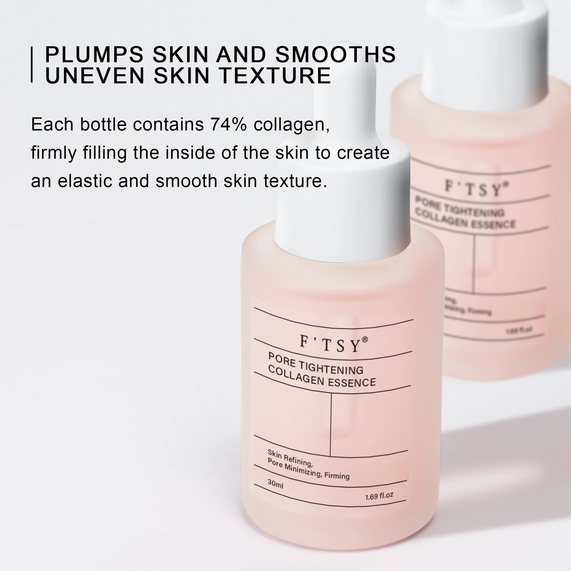 Private Label Face Serum Pore Minimizing Anti-Aging Pore Tightening Collagen Ampoule Skin Care Serum For Face