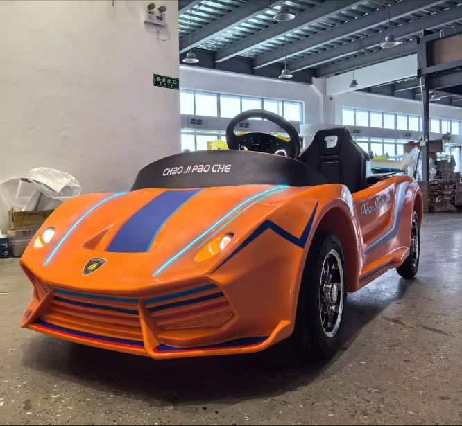 Red Kiddie Electronic Ride on Motor Boat with Attractive Lights and Lovely Nursery Rhyme