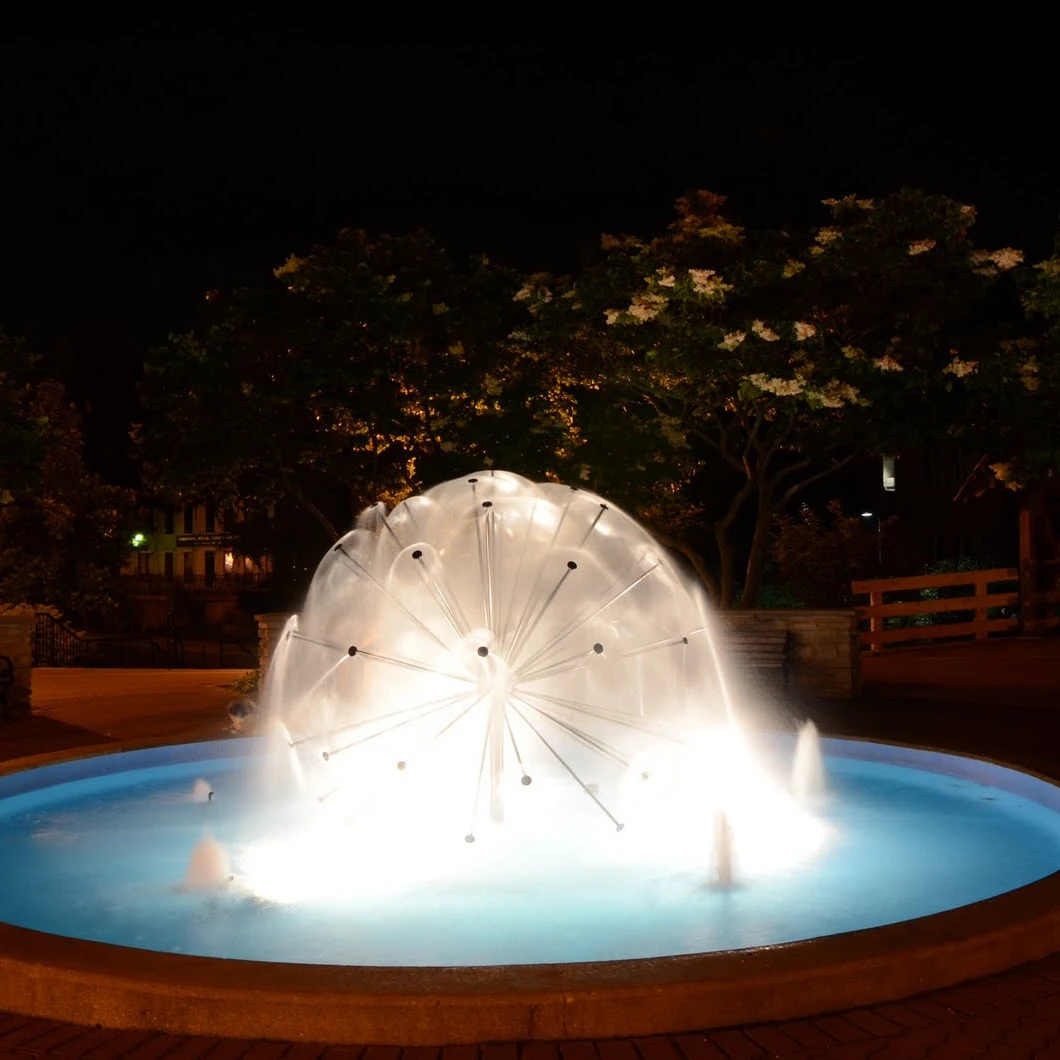 Garden Decoration Water Fountain Dandelion Music Dancing Water Fountains With Lights