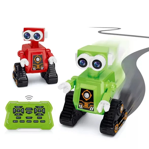 Лидер продаж интерактивный Интеллектуальный умный Программирование детей обучающий пульт дистанционного управления Электрический робот-головоломка игрушка