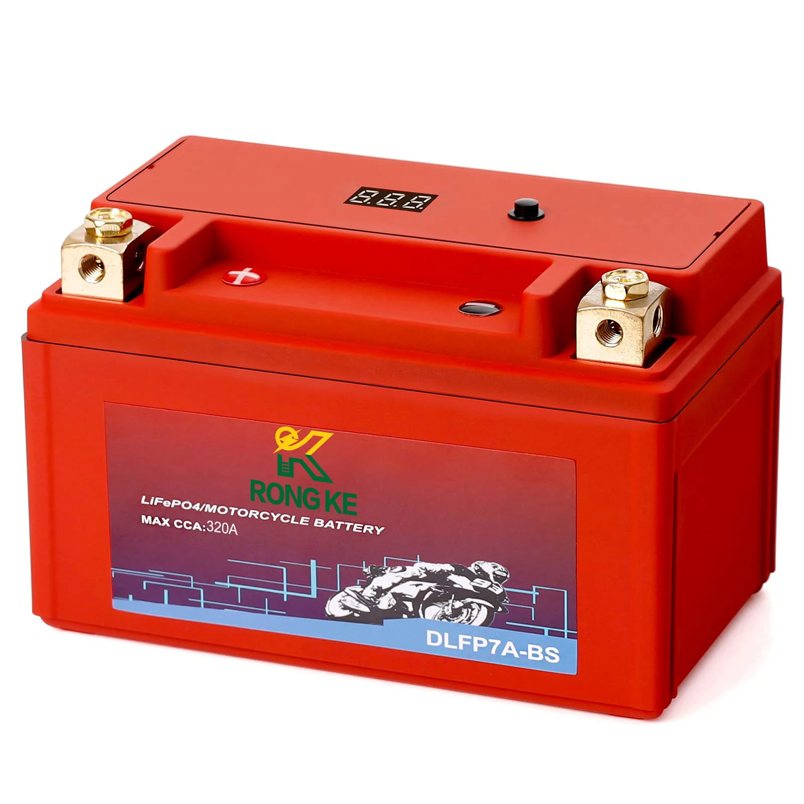 320 CCA LiFePO4 Lithium Motorcycle Battery Pack 12V 5Ah DLFP7A-BS Rechargeable Lithium Powersport Battery YTX7A-BS