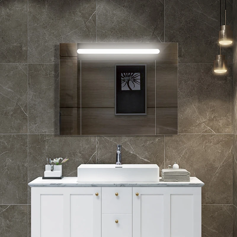 Sliding Corner sliding Bathroom Cabinet Mirror