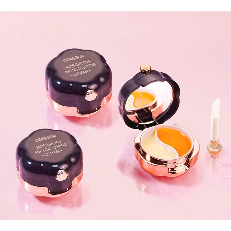 Manufacturer Private Label Sleeping Plump Collagen Wholesale Gold Lip Cares Private Label Vegan Sheet Lip Mask with A Mirror