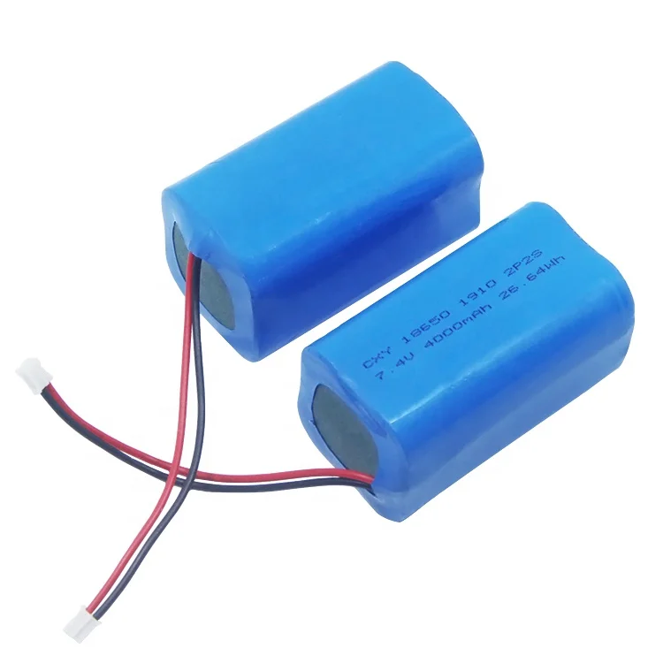 
Real capacity 4000mAh 7.4v 18650-2S2P rechargeable lithium ion battery pack for robot 