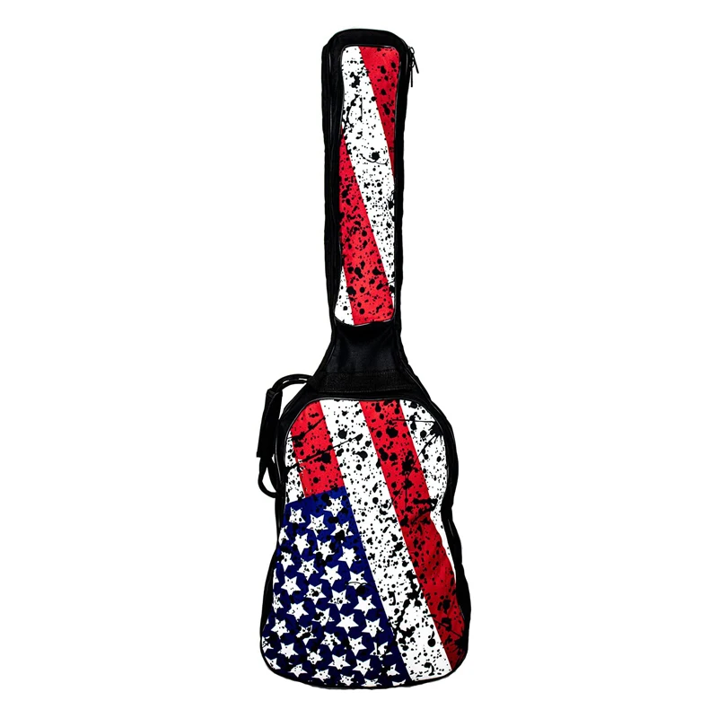 Manufacturer Direct Selling National Flag Color Printing Plus Gig Cotton Acoustic Bass Guitar Bags Case Backpack