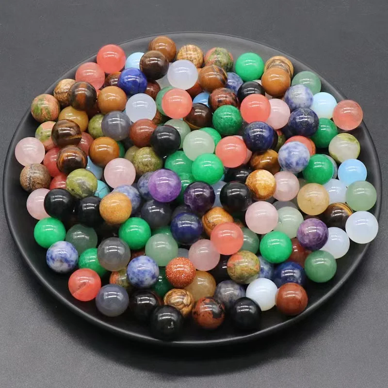 Bulk Wholesale Polished Healing Gem Fengshui Decor Colorful Crystal Stone 12mm Bead For Gifts