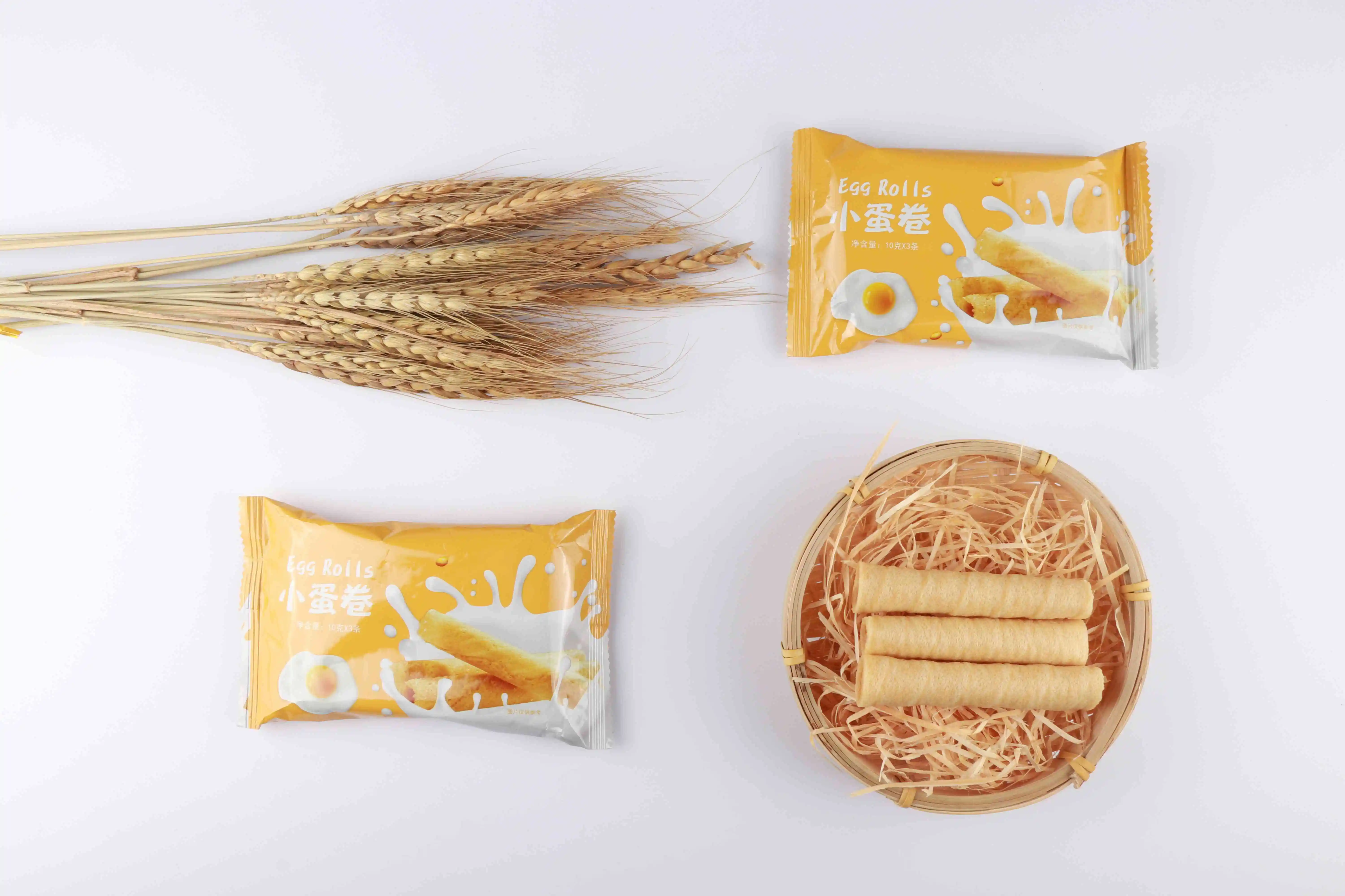  Оригинальная упаковка с сертификатами HACCP и GMP сменные закуски в виде маленького яичного рулона пшеничной фасоли для