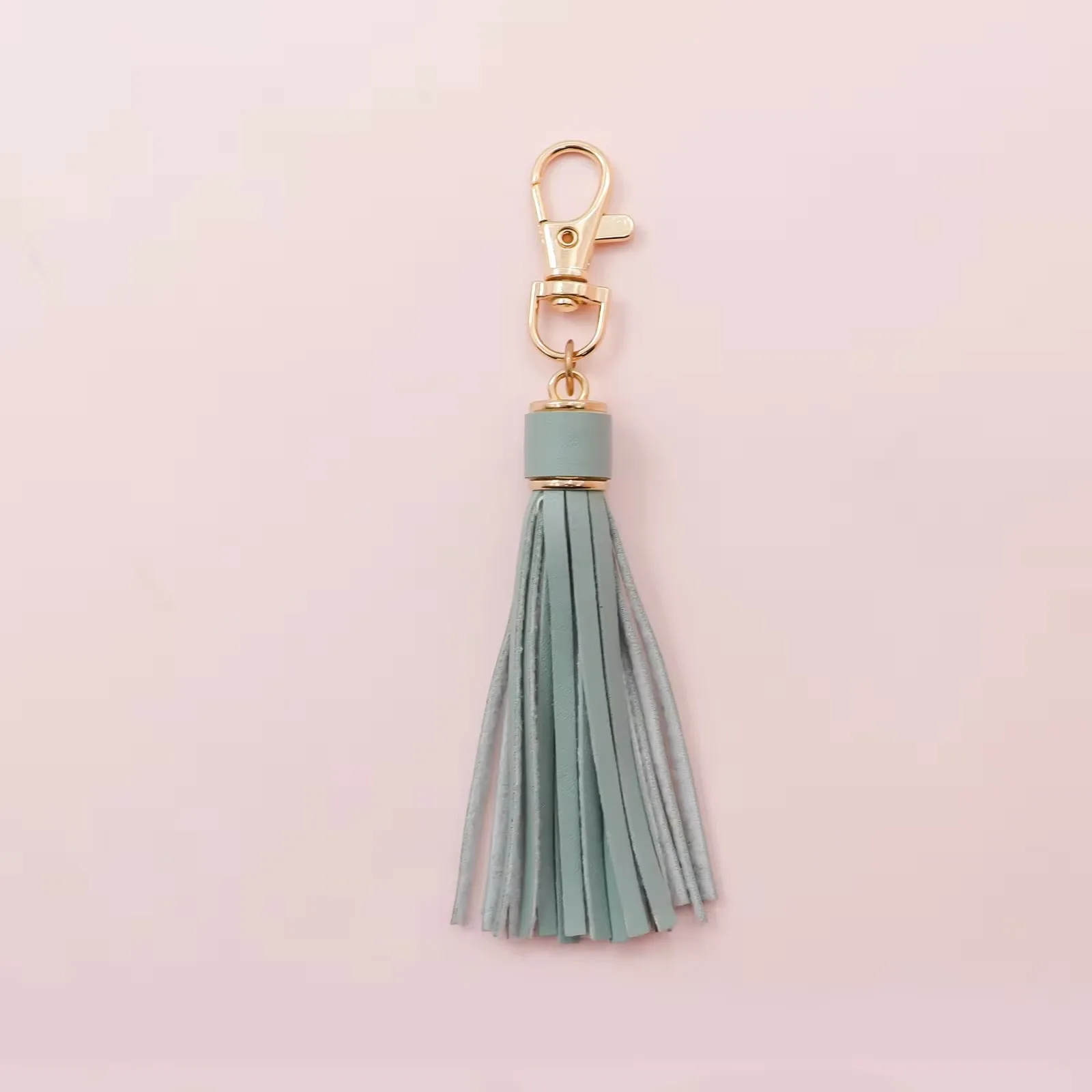 wholesale handmade PU leather tassel keychain for bag pendant accessories tassels keychain key rings