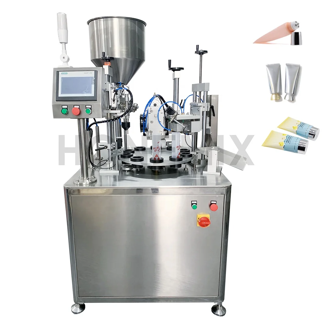 HONE plastic tubes filling and sealing machine semi automatic rotary liquid filler tubing equipment