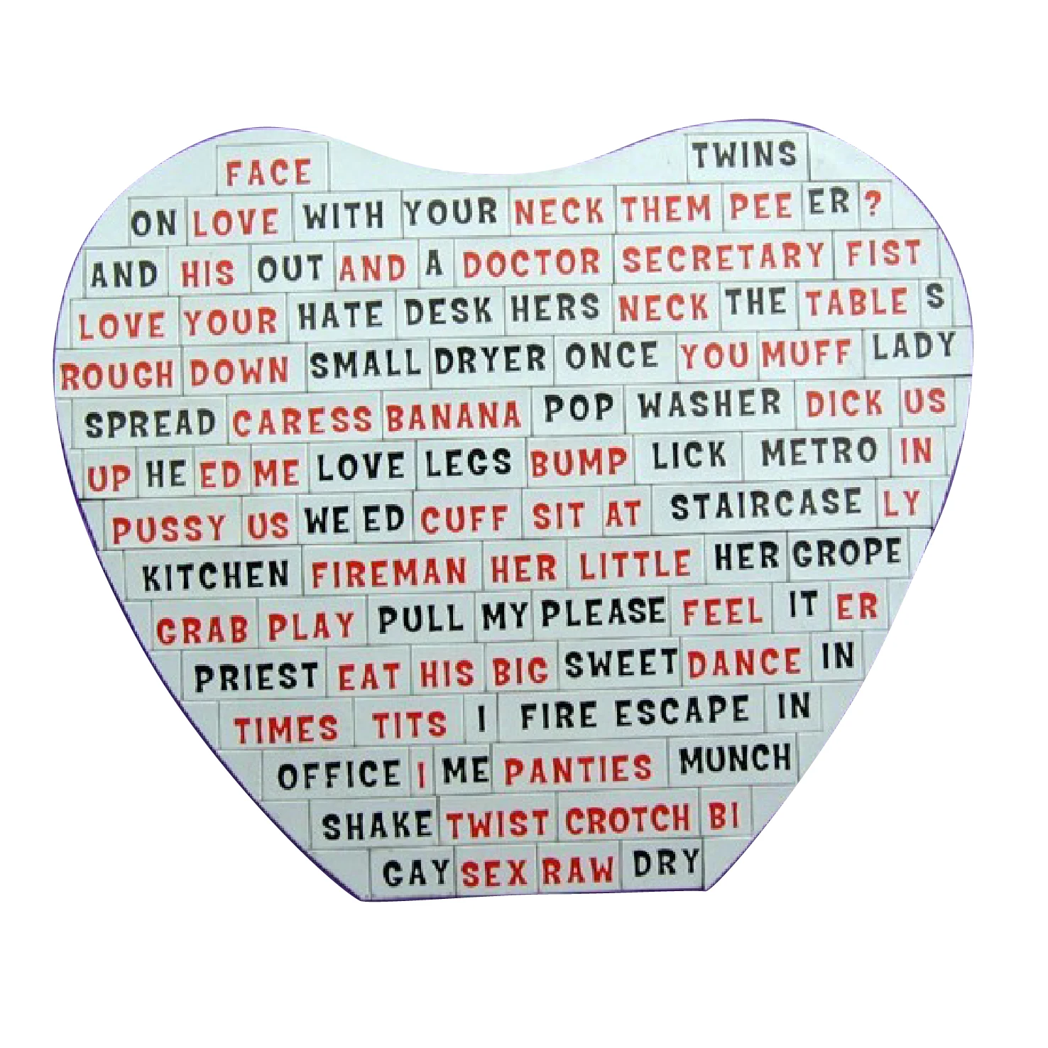 Die Cut heart shape OEM Magnetic English alphabet puzzle , printed paper English letters fridge magnet