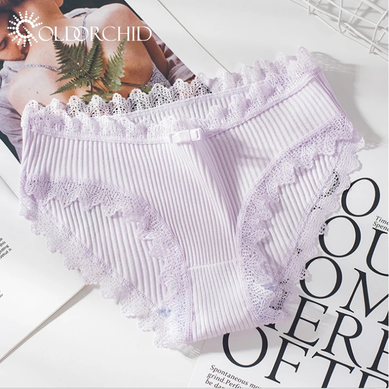 Women's Underwear Panties Ladies Sexy Girls Mature Panty Underwear High Quality 95% Cotton Lace Casual Digital Printing