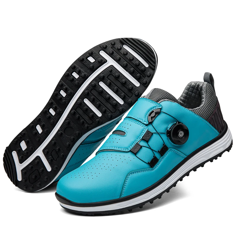 New Styles USA Export Factory Customize Men Leather Golf Shoes Factory Export Buckle Fitness & Cross-training Shoes 2023