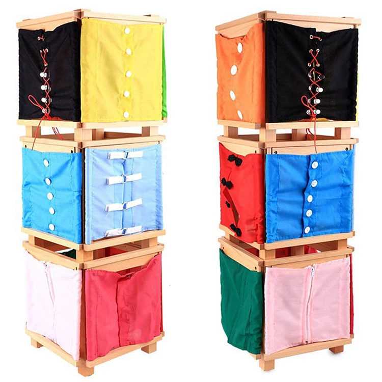 Early Childhood Tiger Montessori Materials Dressing Frame Kindergarten educational teaching Aids learning toy set