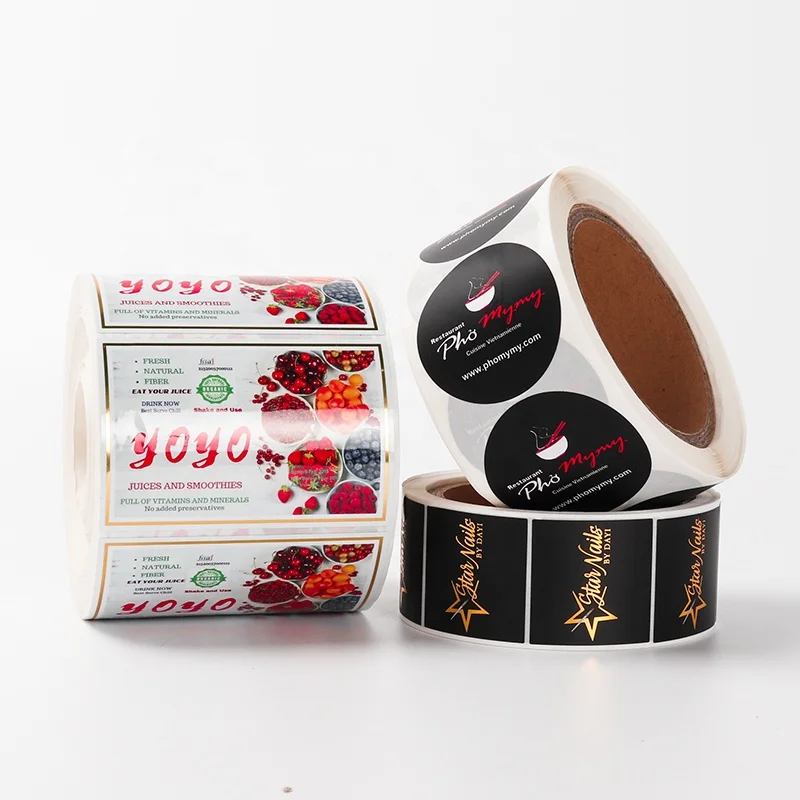 Custom label sticker logo product design custom printing coffee