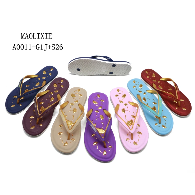 Wholesale cheap price low moq ladies flipflop summer footwear flip-flops women beach slipper girls