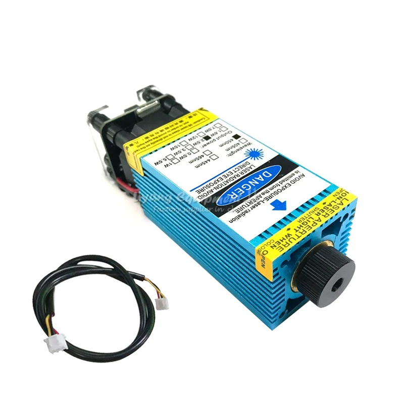 Diode laser parts TTL PMW mix control 405NM 450NM blue purple laser 5500mw 10w 15w laser engraving machine module