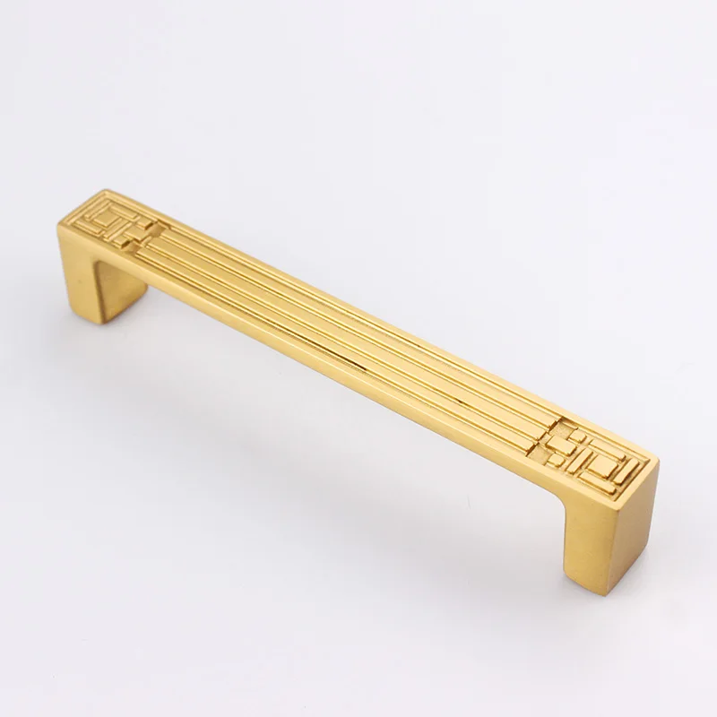 Furniture handles & knobs Brass cabinet pulls Carving brass door drawer handles