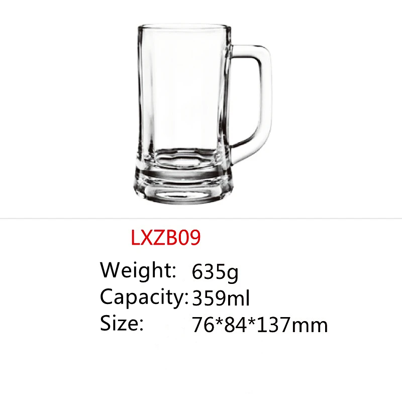 Beer Cup Beverage Juice Cup Large Capacity Glass Vintage Party Transparent Beer Steins Beer Mug 300ml