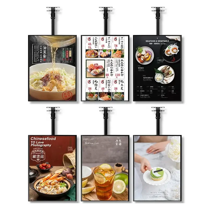 Advertising Led 3D Ultra Thin Light Box Illuminated Poster Billboard Hanging Light Box Display Menu Board Screen Coffee Shop