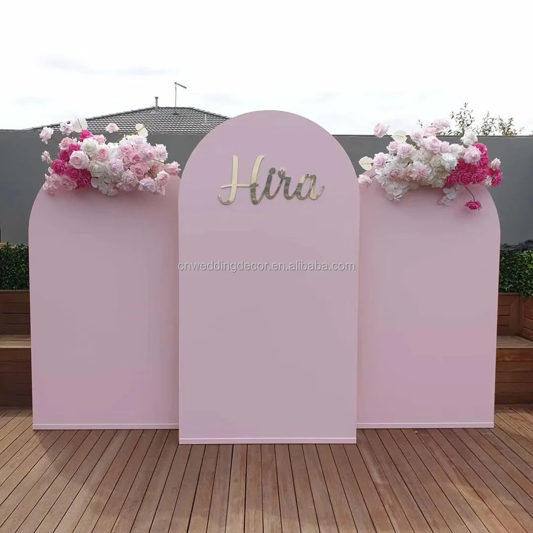 Birthday Party Supplies 3pcs/set Glossy White Acrylic Pvc Backdrop Panel for Decoration