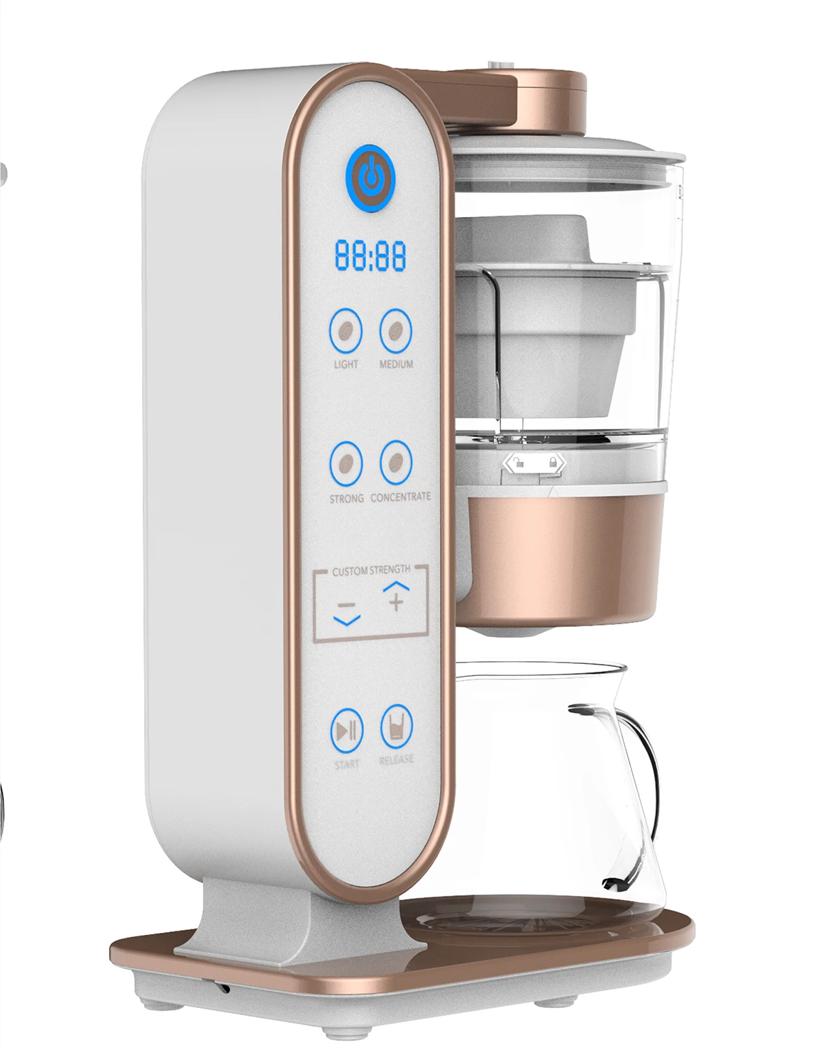 2024 New Multi-functional New Vacuum Brew Coffee Maker Machine For Coffee Powder Tea Coffee Bag Tea Bag