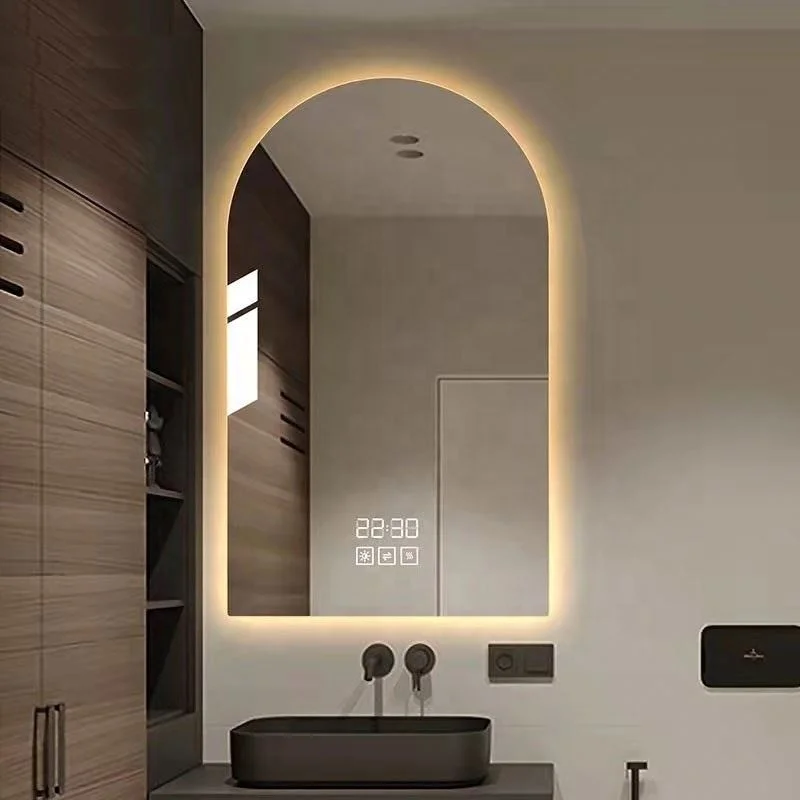 MAX.C Touch Sensor Switch Miroir Salon De Coiffur Wall Full Mirror With Led Light