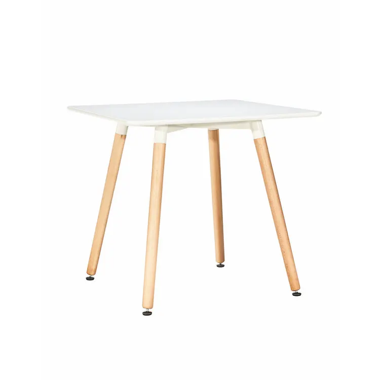 modern home furniture square dining table buffet Restaurant wooden table Beech Wood Legs MDF desktop FOB Tianjin