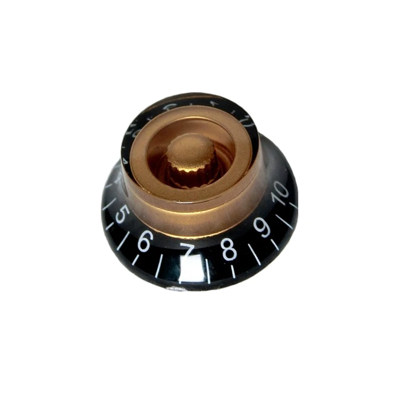 Гитарные ручки в стиле шляпы смешанного черного и золотого цвета регулятор громкости тона скорости