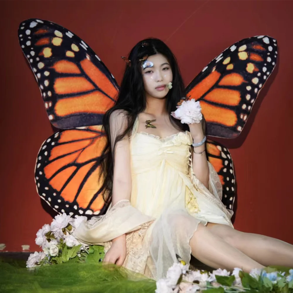 Wholesale customized  giant large adult butterfly wings fabric butterfly wings costume decoration