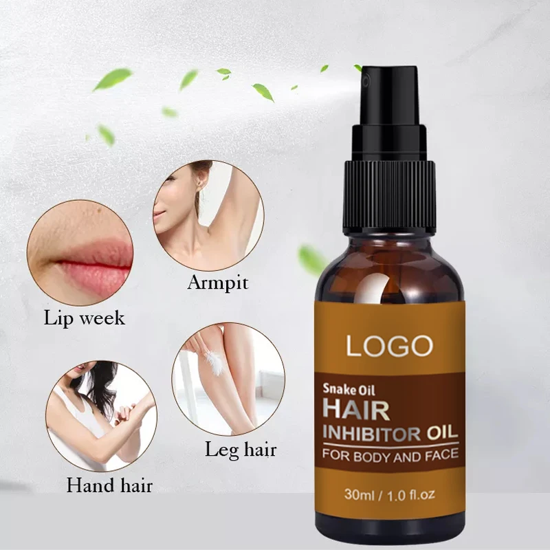 Private Label Herbal Hair Removal Spray Stop Hair Growth Inhibitor Shrink Pores Skin Smooth Hair Growth Inhibitor Serum