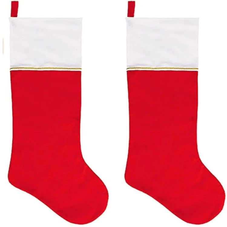 modern giant Christmas decoration candyland gift bag large size christmas stocking red felt