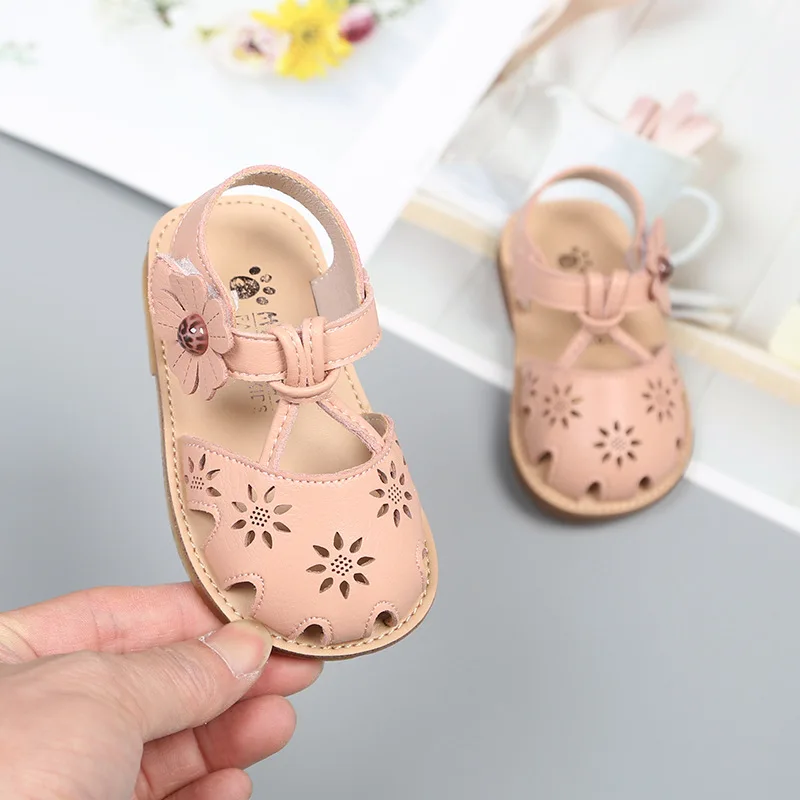 
Spring Summer Kids 0-1 Year Old Princess Newborn Baby Girls Soft Sole Princess Dress Shoes Flower Sandals 