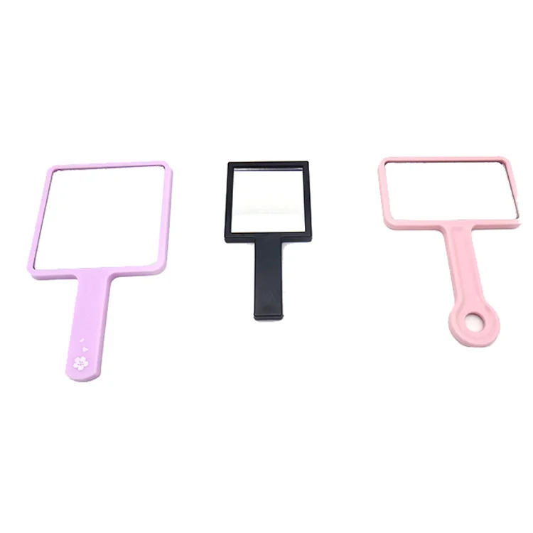 Factory wholesale cheap price good quality custom square makeup mirror vanity child hand mirror with handle