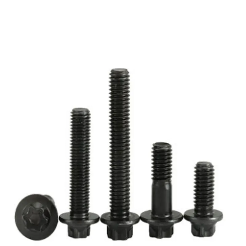 Углеродистая сталь черный оксид железа Gr10.9 Gr12.9 ASTM A325 GR A B C Torx головка фланцевый болт 12 точечных болтов