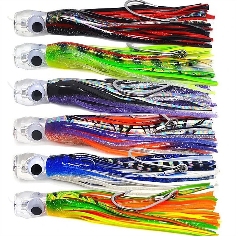 6 5 дюймов шт. троллинговая Морская рыбалка marlin tuna mahi dolphin durado wahoo shark накидка для Глубоководной Рыбалки набор приманок
