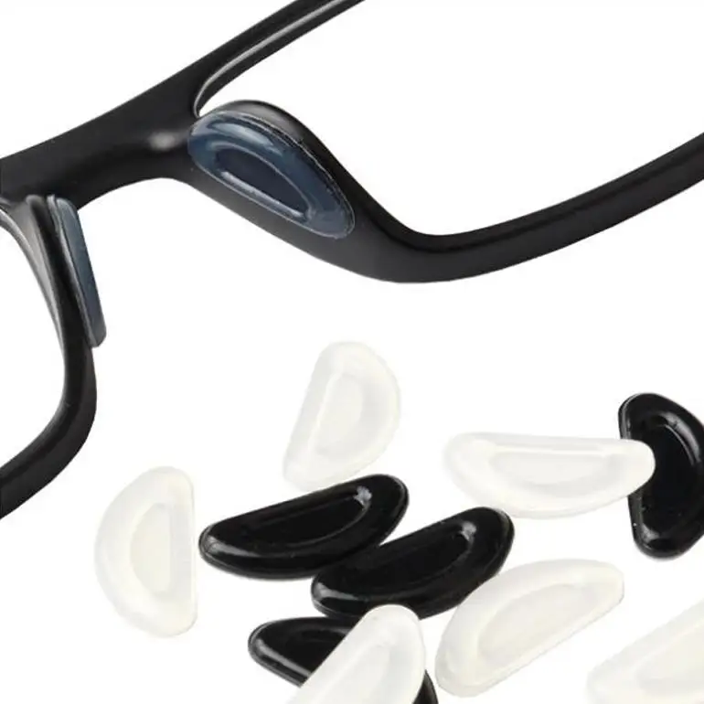 Custom make Stick on Adhesive D shape Anti Slip Nose Pads glass for Eyeglasses