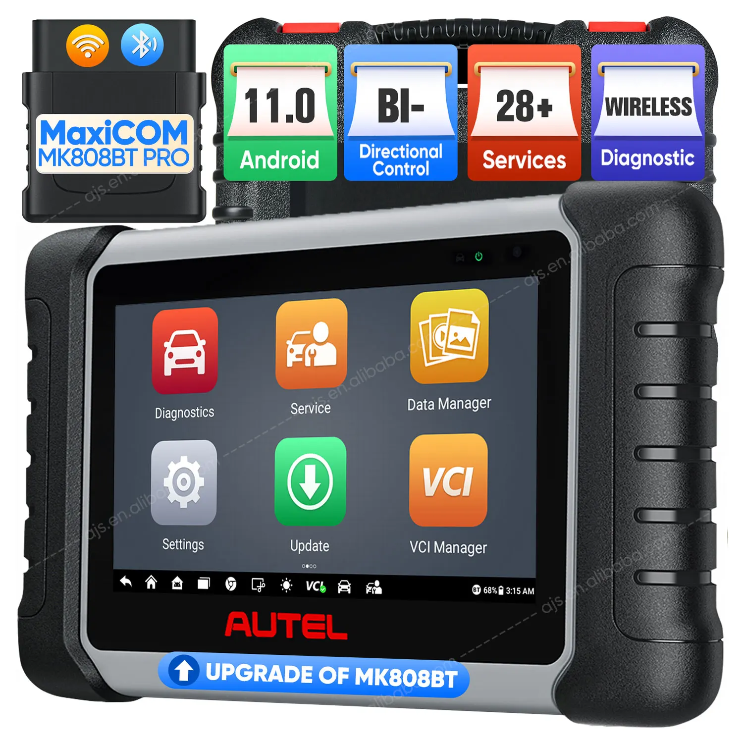 Autel MaxiCOM MK808BT PRO Bi-Control 28+ Services Altar MK 808S OBD2 Scanner Diagnostic Tool Upgraded of MK808S MK808BT MK808S