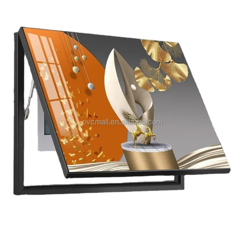 Custom decorations art pieces decorative electric meter box cover canvas crystal porcelain wall art painting