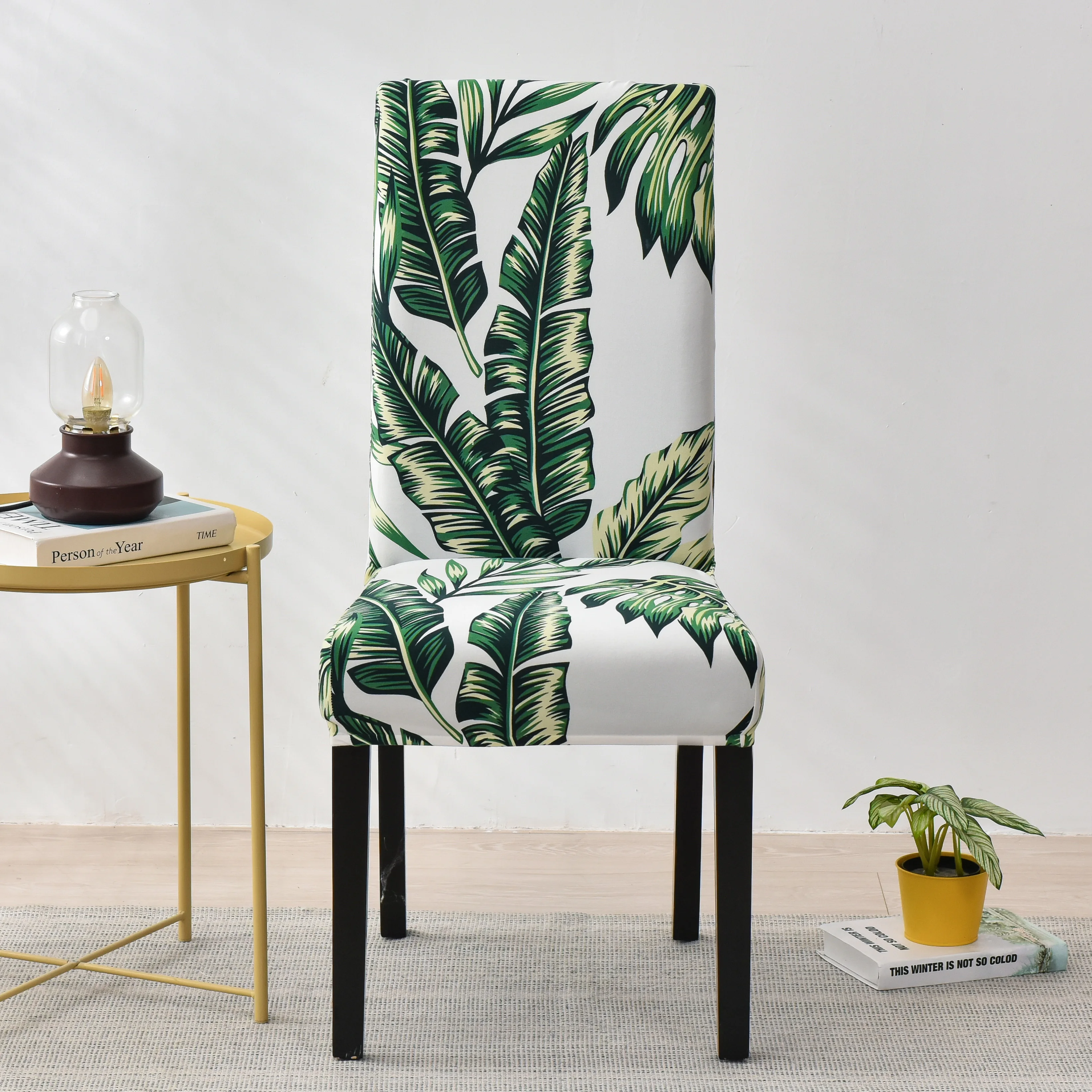 Stretch Print Chair Cover Home Dining Room Chair Covers Multifunction Spandex Elastic Cloth Seat Protector