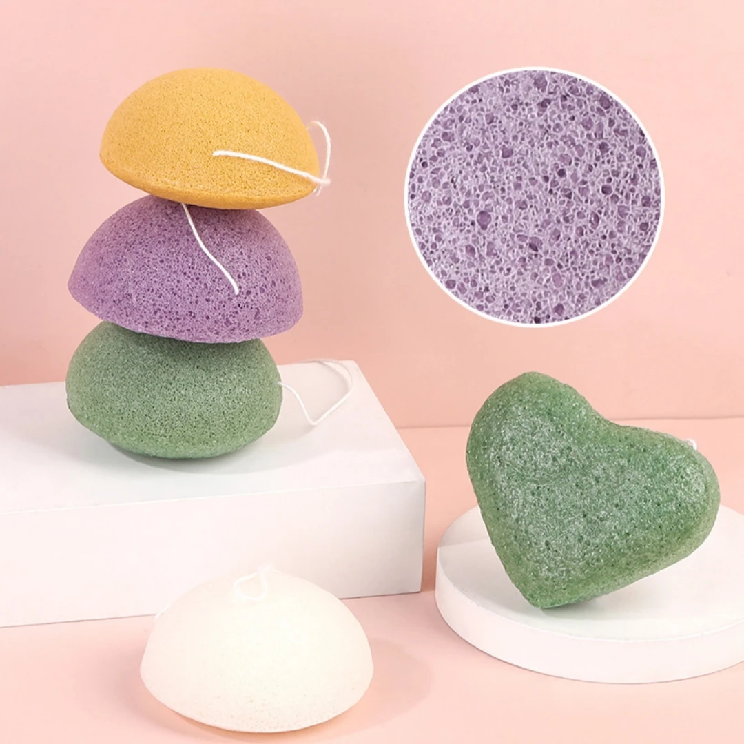 Губка Konjac 100% натуральная оптовая продажа экологически чистая губка для мытья лица