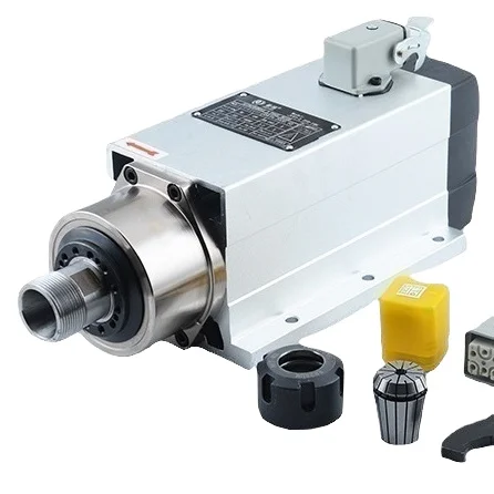 High power Air cooled Spindle Motor 4 bearings 4KW 380V 18000RPM ER32 for woodworking engraving