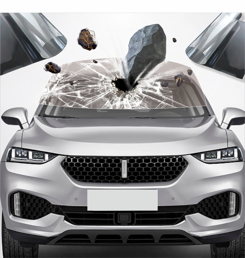 Unbreakable Car Front Windshield Protection Solar Film UV Blocking Explosion Proof Windshield Window Film