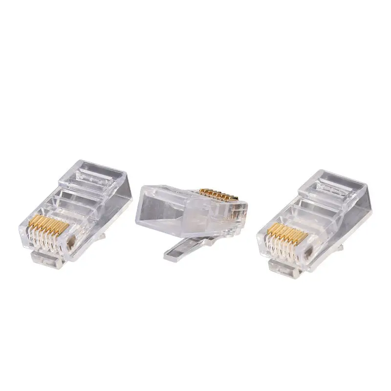 Сетевой неэкранированный модульный проходной разъем 8P8C для кабелей Ethernet Rj45 Cat5 Cat5e