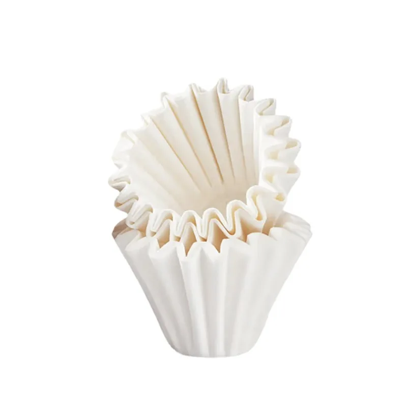Best Seller 100pcs Hand Brewed Unbleached Wooden Drip Paper Coffee Filter Paper with Wave Pattern for kitchen