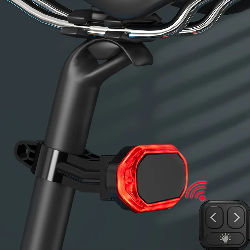 LED Bike Tail Rear Light USB Rechargeable Bicycle Signal Lamp Night Warn Cycling Portable Lights