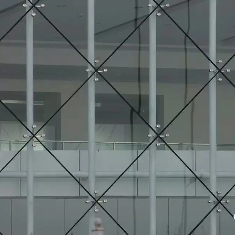 Soundproof aluminum glazing curtain wall spider glass curtain wall system