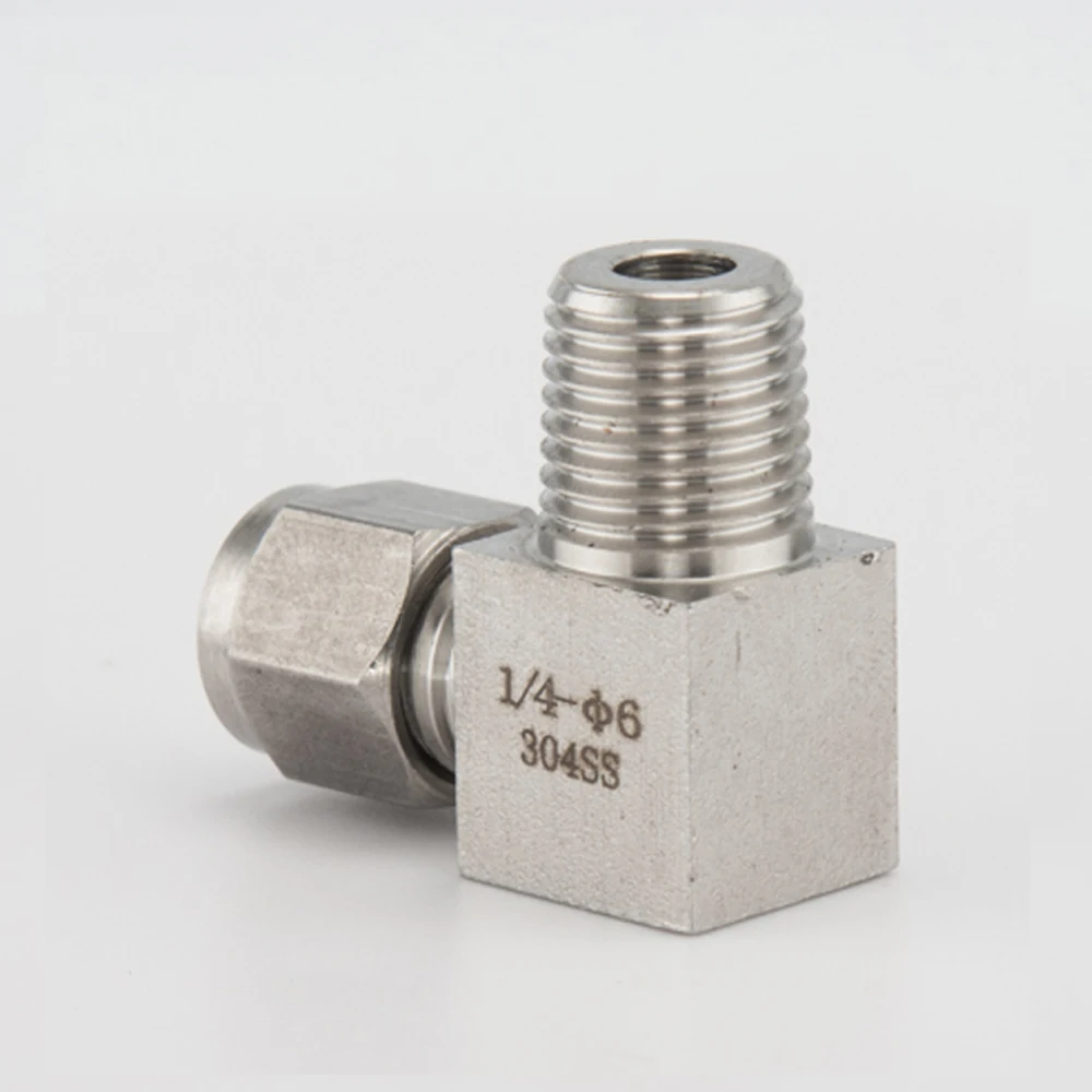 
304 Stainless Steel Male Elbow Connector 90 Degree Compression Tube Fitting NPT/BSP Threaded 